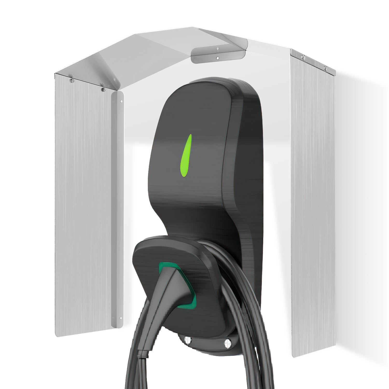 Cosmo Go Wallbox Wetterschutz Edelstahl Schutzdach für e-Auto Ladestation