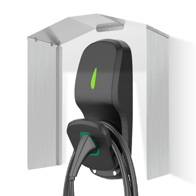 Cosmo Go Wallbox Wetterschutz Edelstahl Schutzdach für e-Auto Ladestation Hover Image