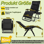 Cosmo Go Sonnenliege Klappbar Liegestuhl bis 200kg