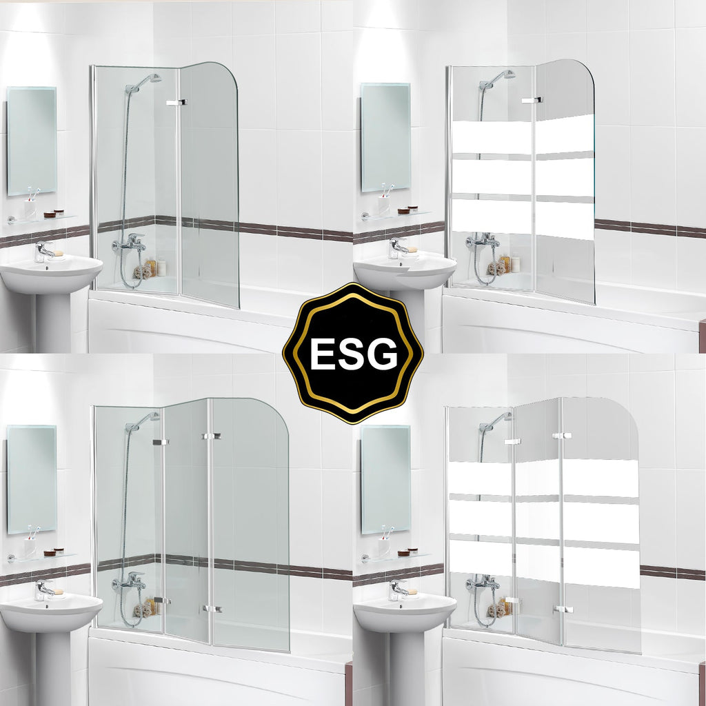 Cosmo Go Duschwand für badewanne Faltbare Glas Duschtrennwand