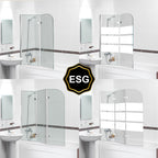 Cosmo Go Duschwand für badewanne Faltbare Glas Duschtrennwand