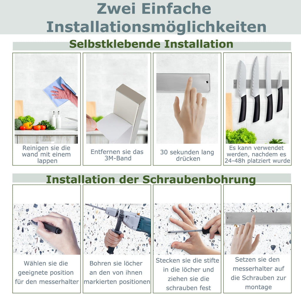 Cosmo Go Messerhalter Edelstahl Magnetische 40CM