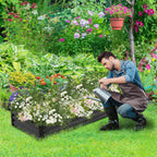 Cosmo Go Metall Hochbeete Hochbeete-Kit mit Stützstangen für Garten