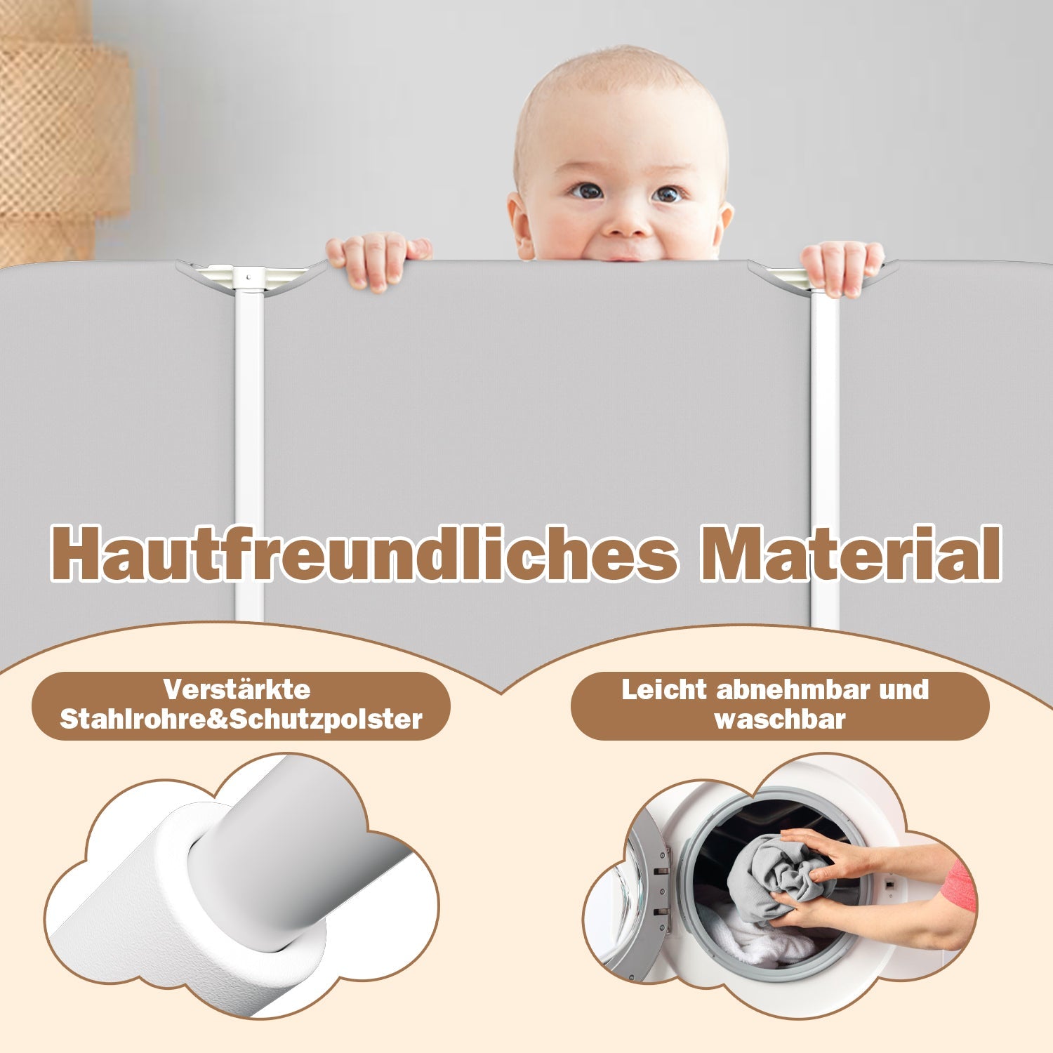 Cosmo Go Bettschutzgitter Rausfallschutz Faltbarer