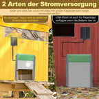 Cosmo Go Automatische Hühnerklappe Solar Rolltor mit Lichtsensor und Zeitsteuerung