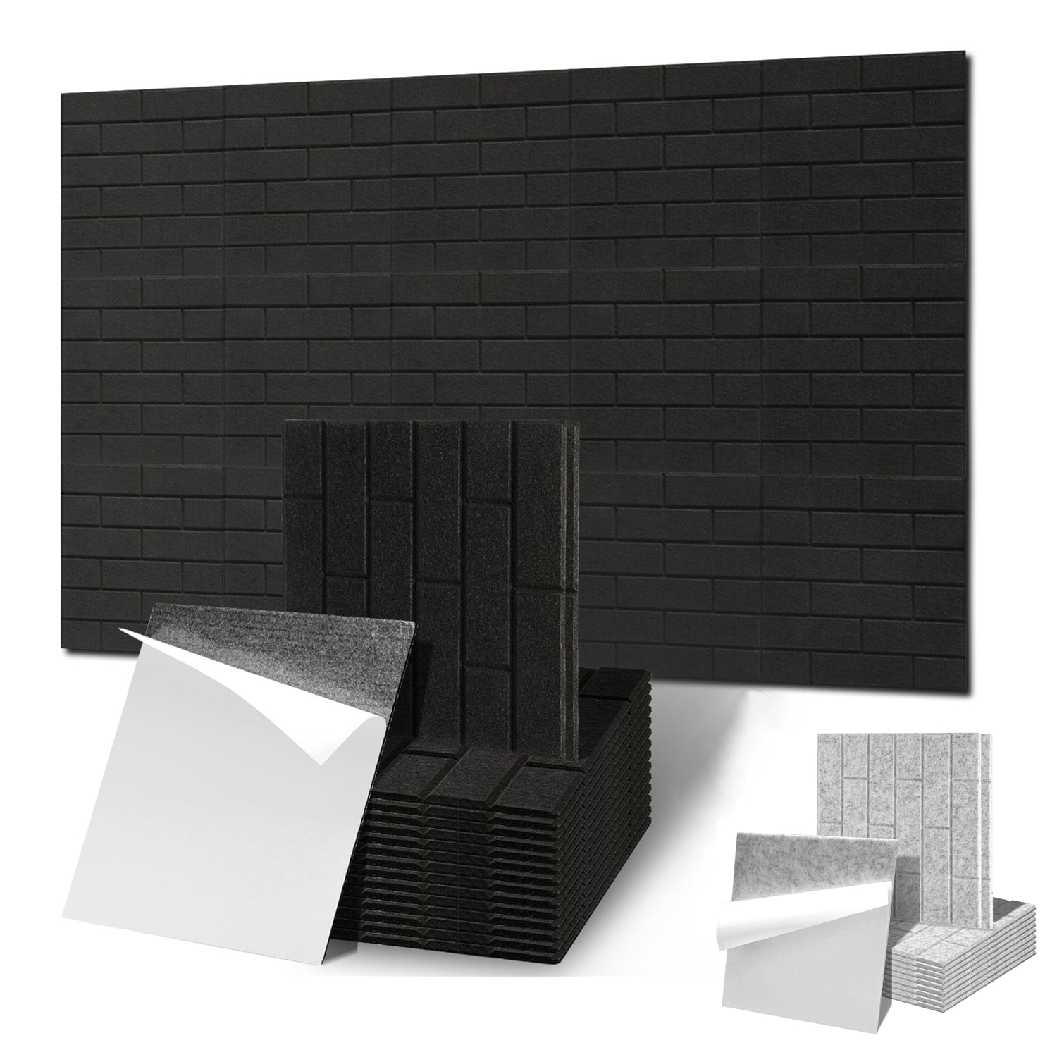 Cosmo Go Akustikplatten Wandpaneele Selbstklebend 12/18 Stück Quadratisch Kacheln