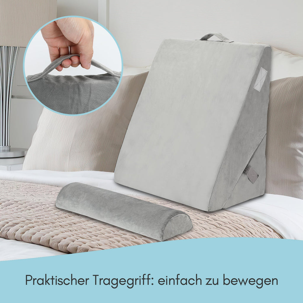 Cosmo Go Keilkissen Bett Kopfteil mit Abnehmbare Nackenrolle