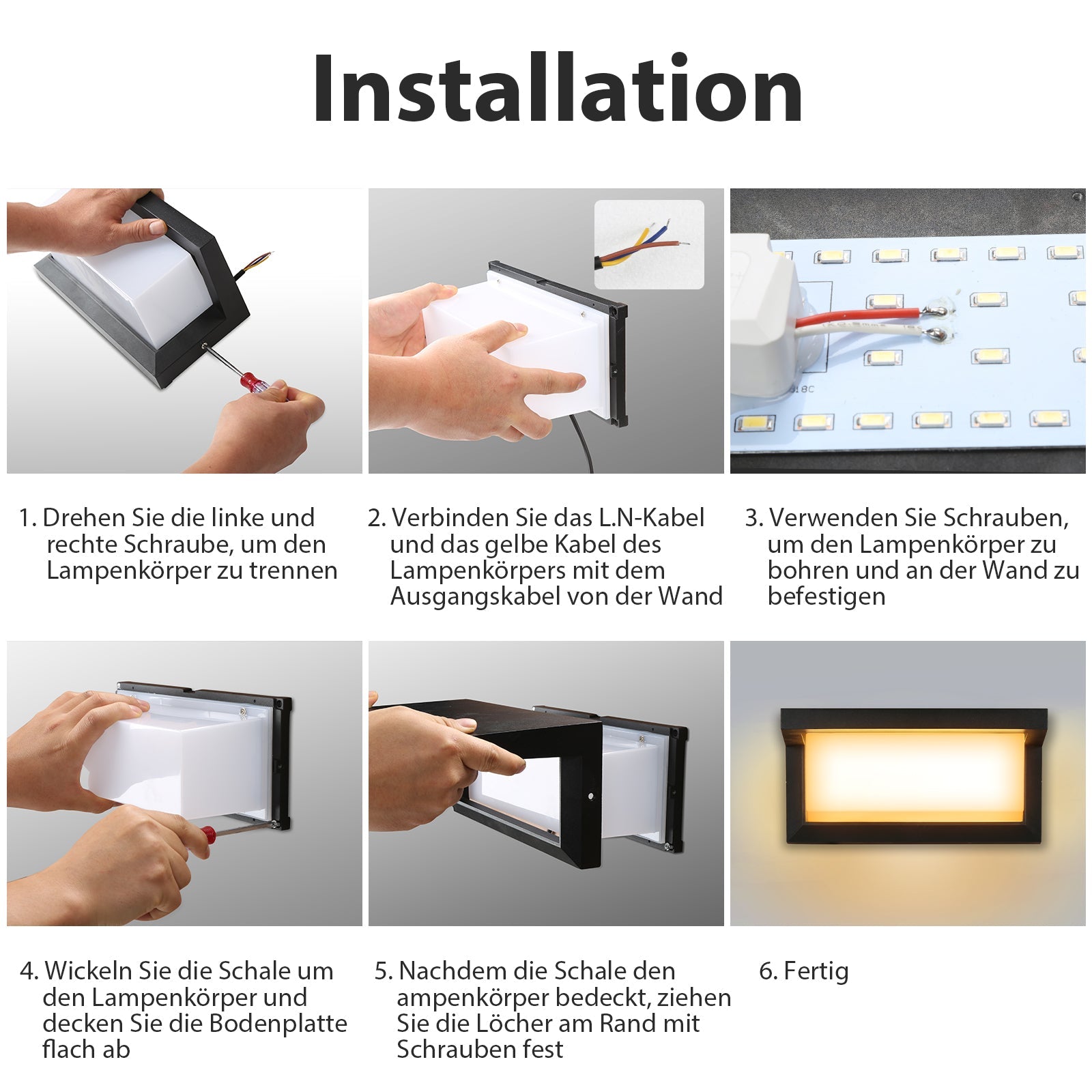 Cosmo Go LED Wandleuchte mit Bewegungsmelder 18W