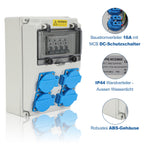 Cosmo Go Wandverteiler mit 4xSchuko-Steckdose16A 250V, 4xCEE Steckdosen 16A 1P