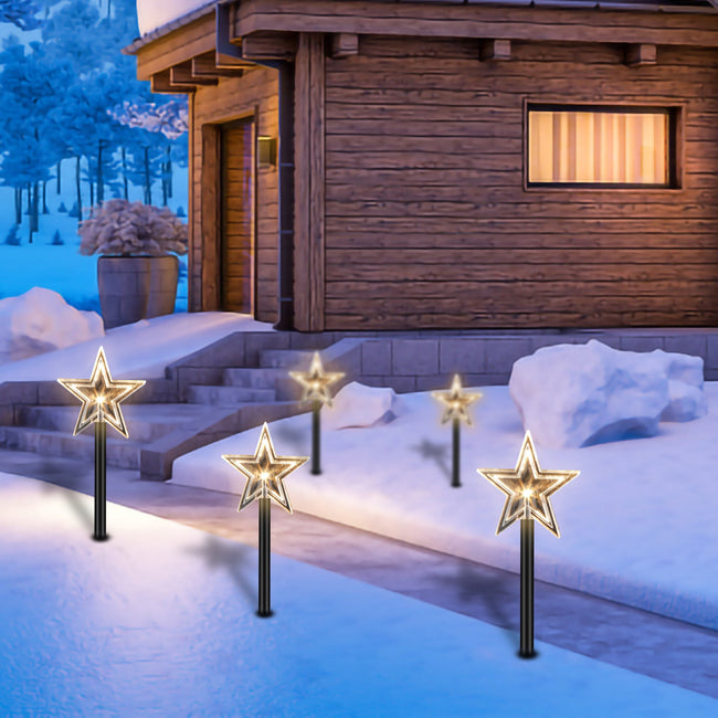 Cosmo Go 5 Pcs Sterne Weihnachtsbeleuchtung Gartenleuchte Hover Image