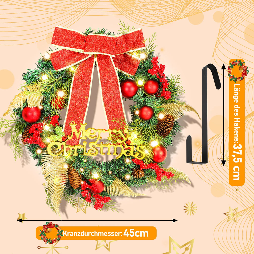 Cosmo Go Weihnachtskranz mit Beleuchtung