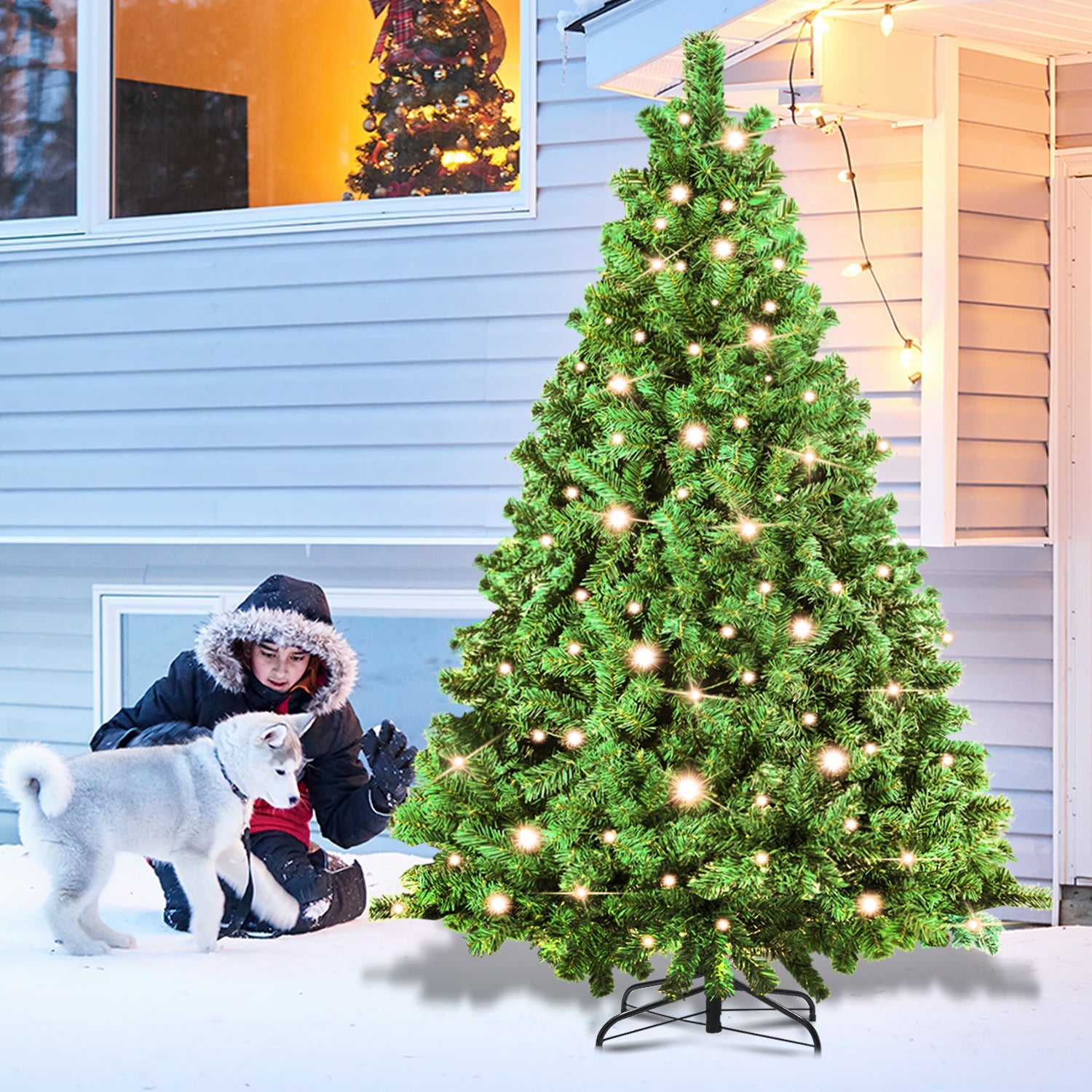 Cosmo Go Weihnachtsbaum künstlich mit Beleuchtung