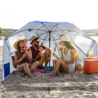 Cosmo Go 210cm Sonnenschirm Strandmuschel 2 in 1