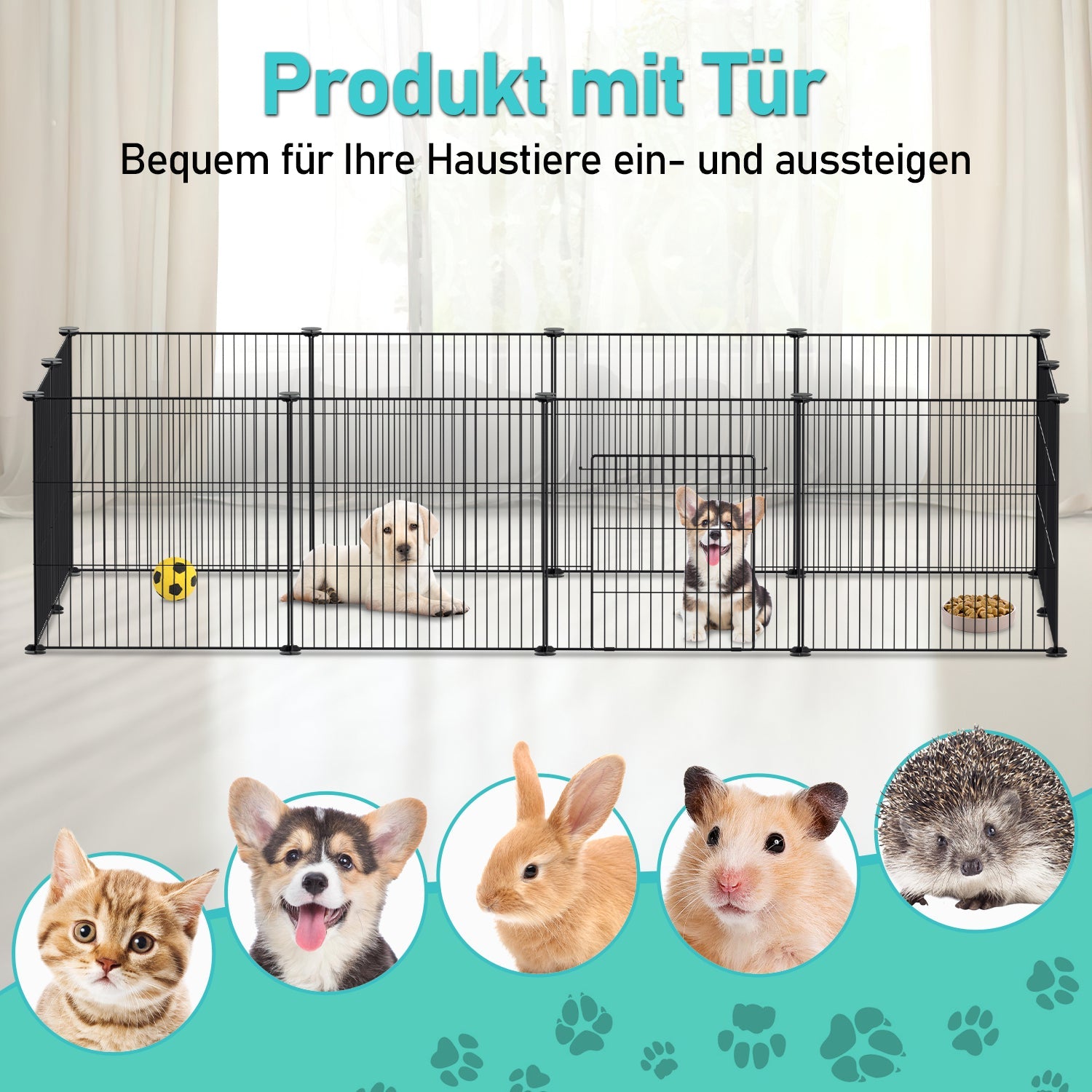 Cosmo Go Freigehege Laufgitter Kleintiere DIY 12/24Stück 35x35cm