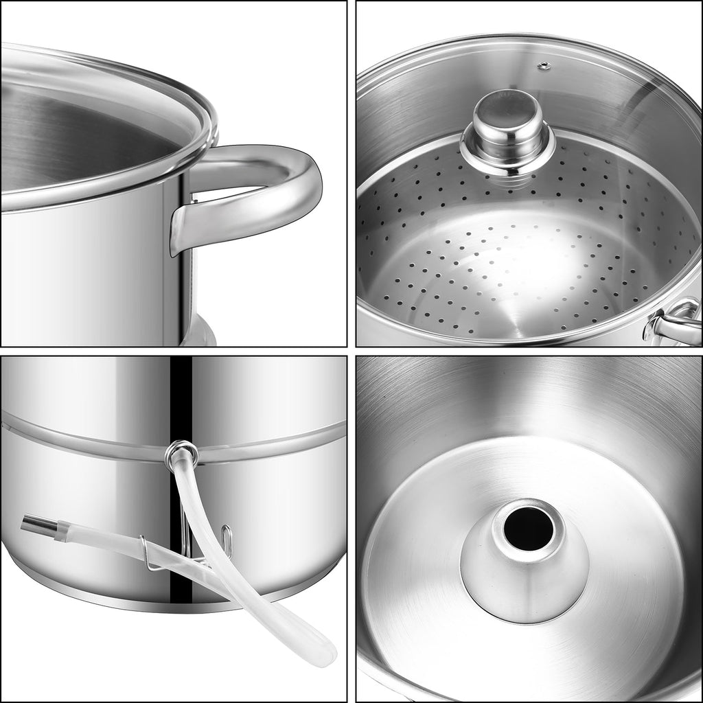 Cosmo Go Dampfentsafter 8L Edelstahl Fruchtentsafter