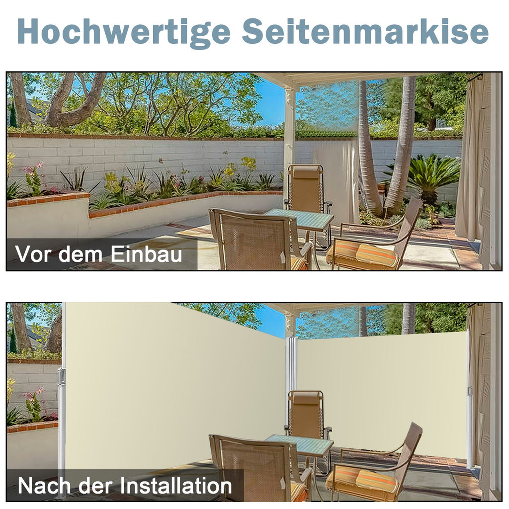 Cosmo Go Seitenmarkise Sichtschutz Ausziehbar