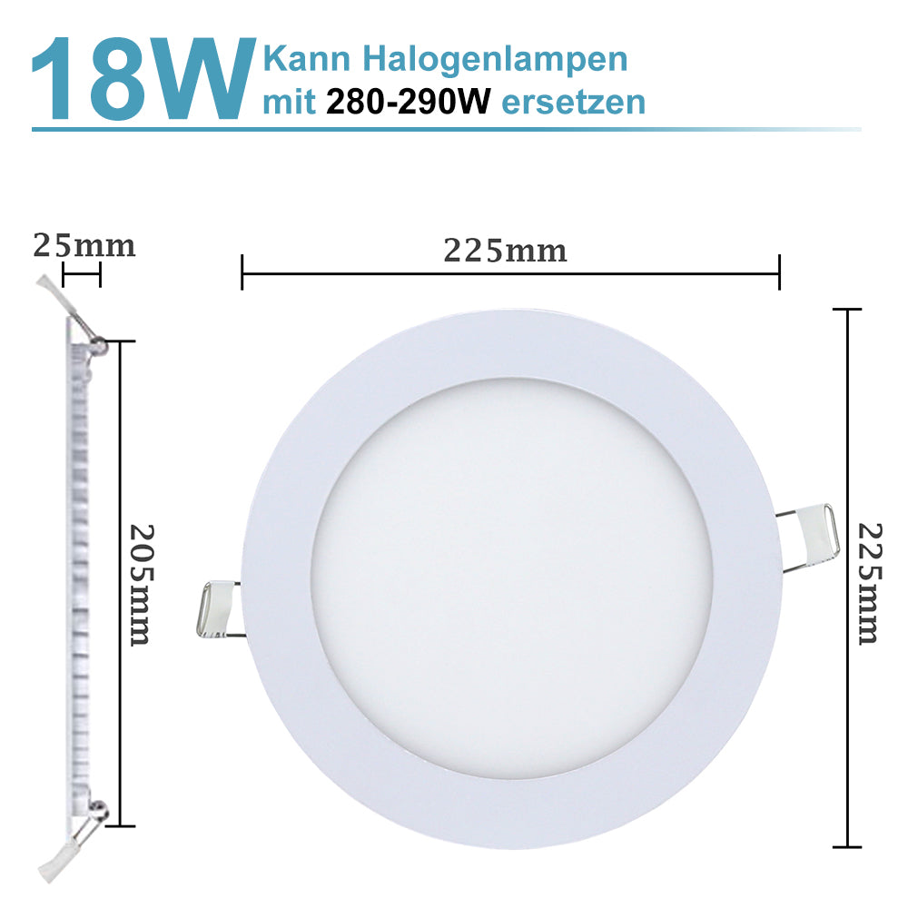 Cosmo Go LED Einbaustrahler 6W/9W/12W/18W  IP44
