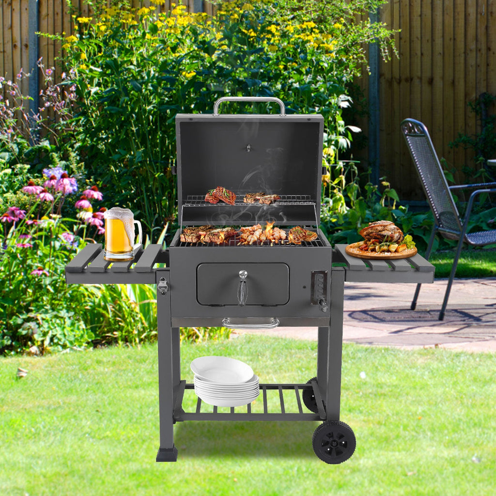 Cosmo Go Holzkohlegrill BBQ XXL Smoker mit Deckel
