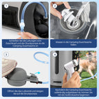 Cosmo Go Campingdusche 12L Tragbarmit Fusspumpe