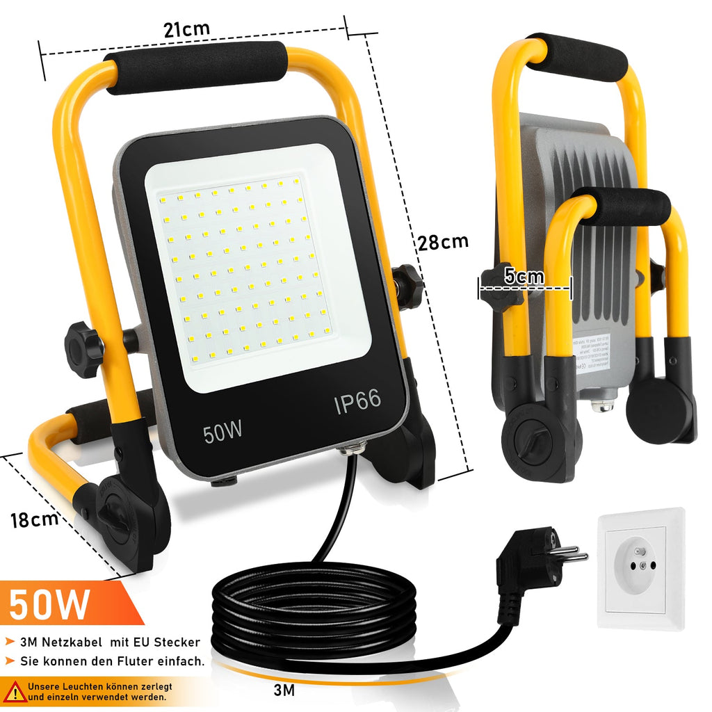 Cosmo Go LED Baustrahler 50W-200W Kaltweiß IP66