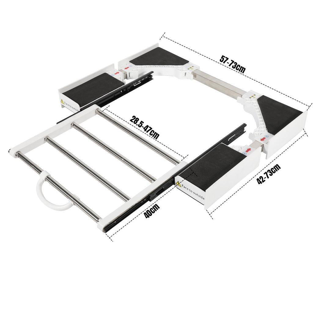 Cosmo Go Zwischenbaurahmen Waschmaschine Universal mit Ausziehbarer Einstellbare