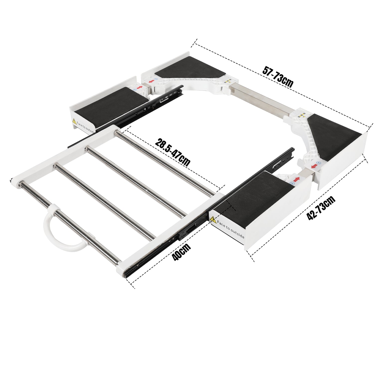 Cosmo Go Zwischenbaurahmen Waschmaschine Universal mit Ausziehbarer Einstellbare