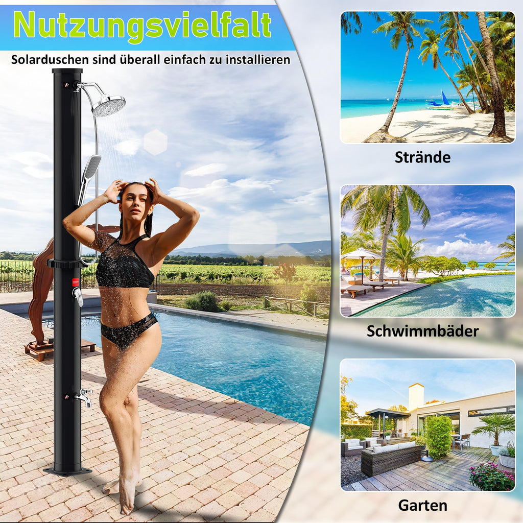 Cosmo Go 20L Solardusche mit Duschkopf Inkl Schutzhaube und Handbrause