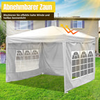 Cosmo Go Pop-Up Pavillon Gazebo 3x3m mit Seiten