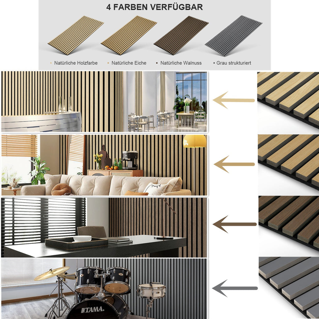 Cosmo Go Akustikpaneele Holz Wandpaneele 120x60cm