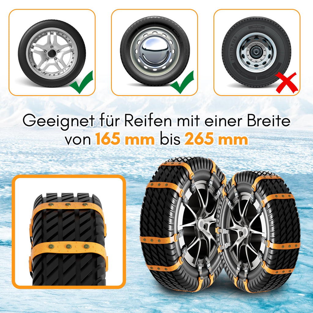 Cosmo Go Schneeketten Ketten Notfall Anti-Rutsch 10 Stück