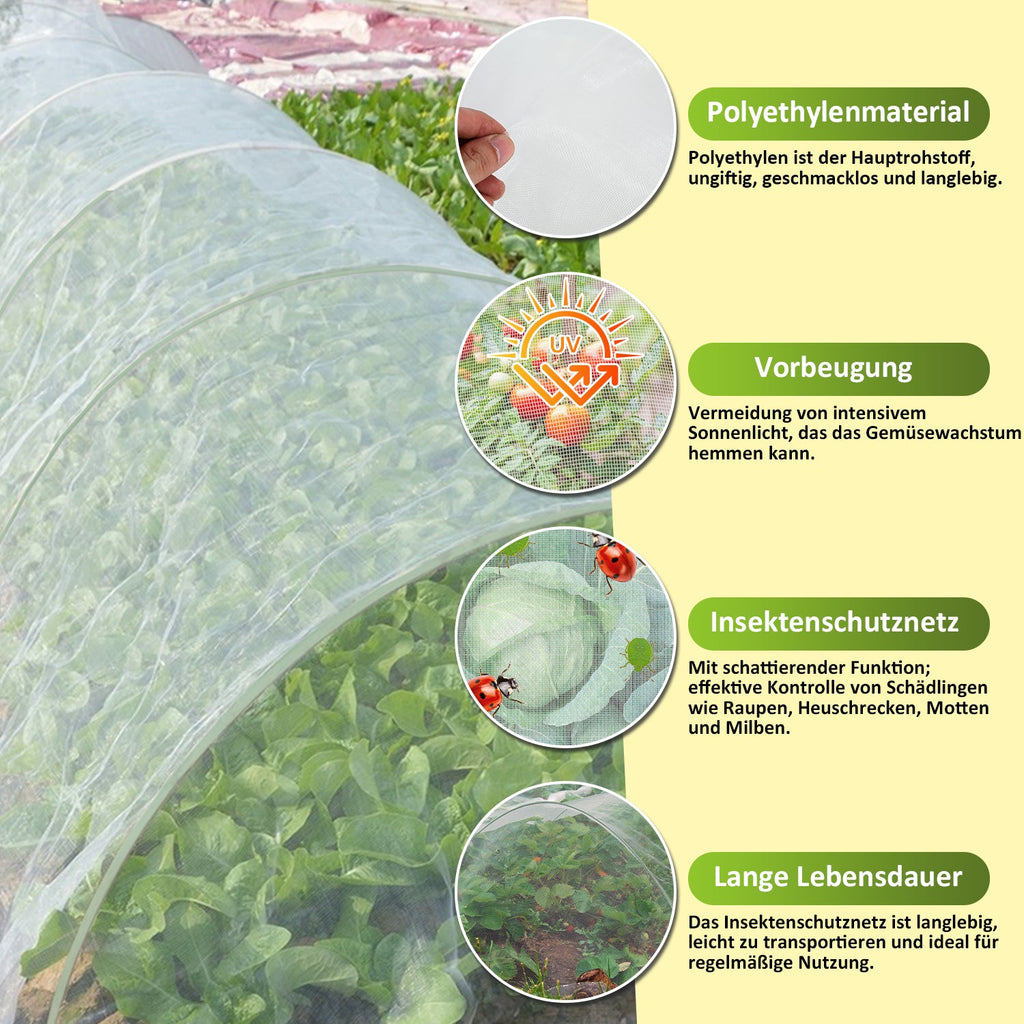 Cosmo Go Garteninsektennetz Pflanzenschutznetz 3x9m/3x10m
