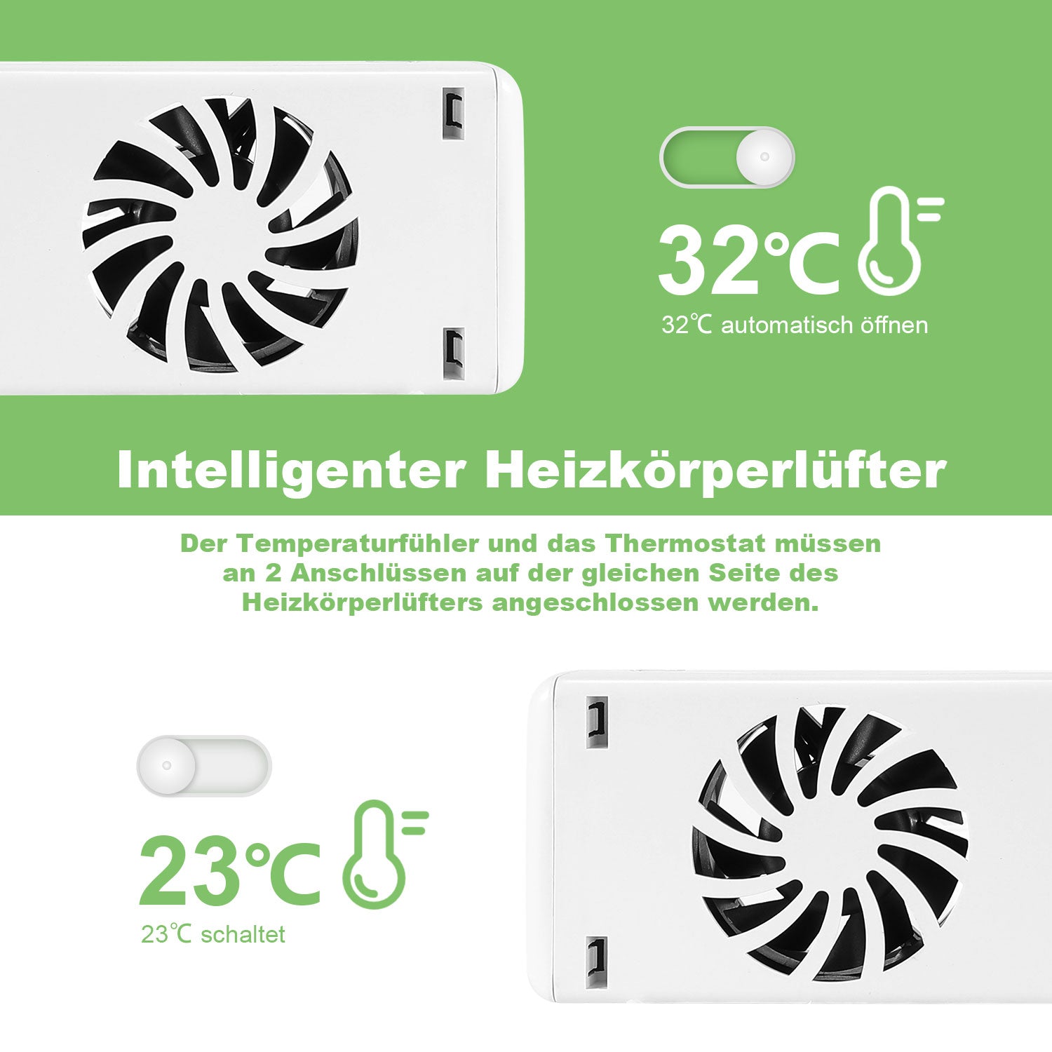Cosmo Go Heizkörperverstärker Rippenheizkörper 3 Lüfter
