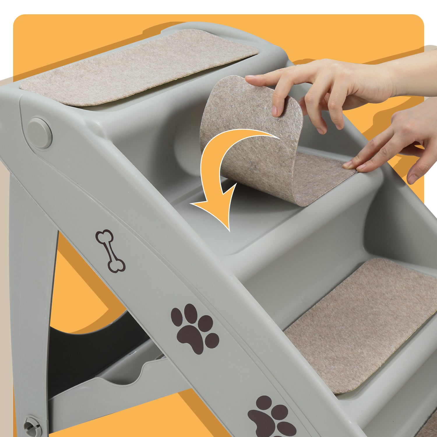 Cosmo Go Hundetreppe Hunderampe Klappbare Maximale Belastung 75kg