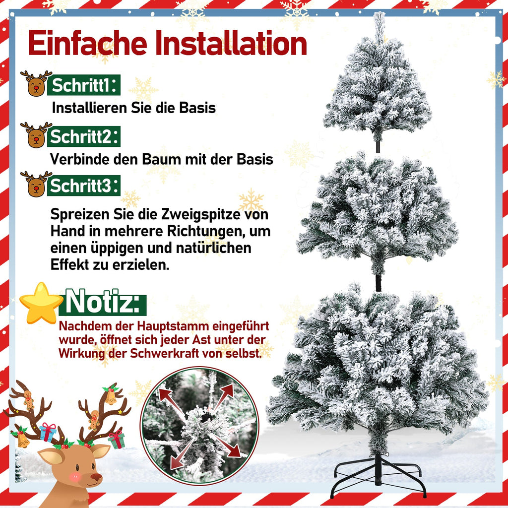 Cosmo Go Weihnachtsbaum Künstlich mit Schnee
