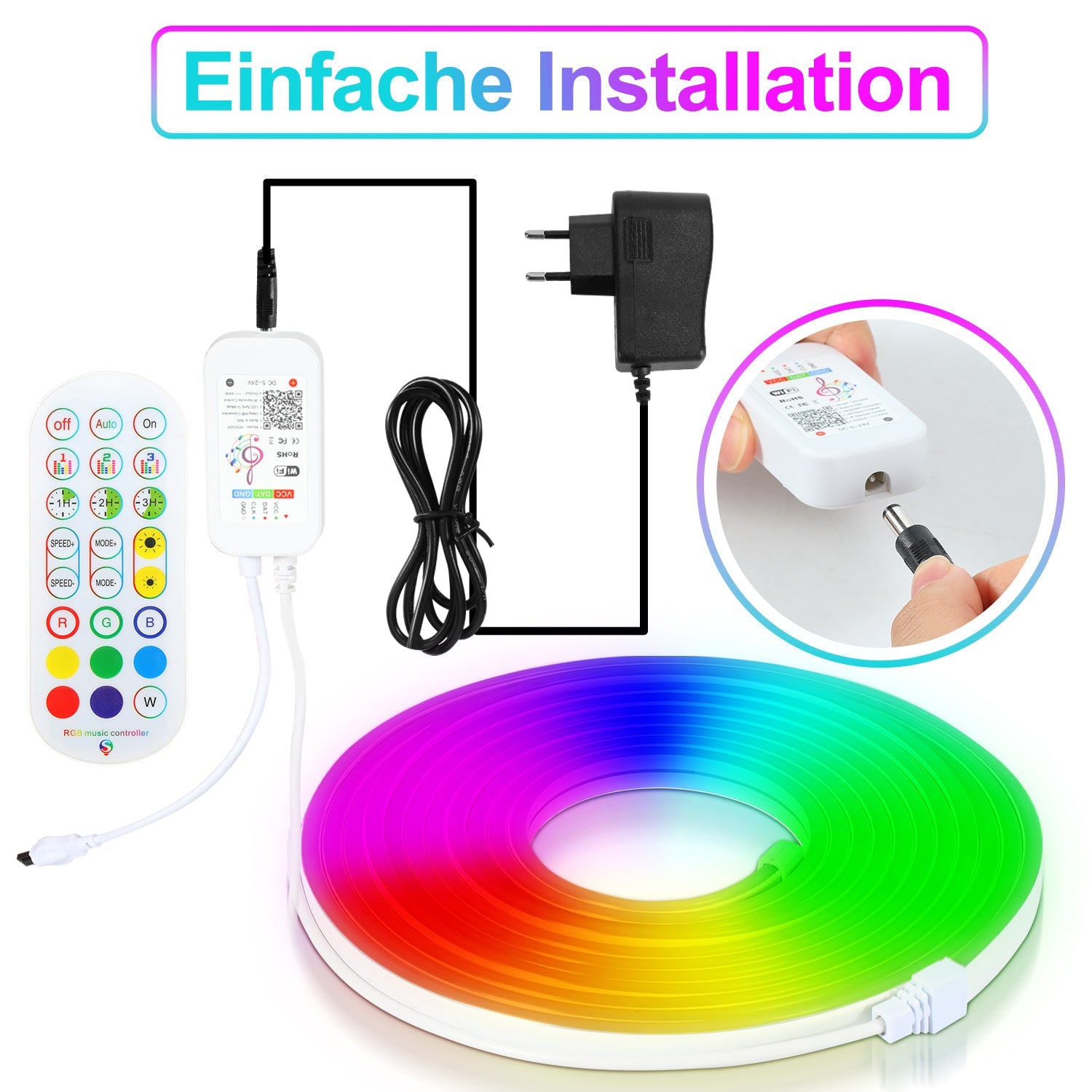 Cosmo Go Neon LED Streifen Lichtschlauch Außen 2-10M