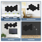 Cosmo Go Akustikplatten Wandpaneele Selbstklebend 12/18 Stück Hexagonal Schlieren