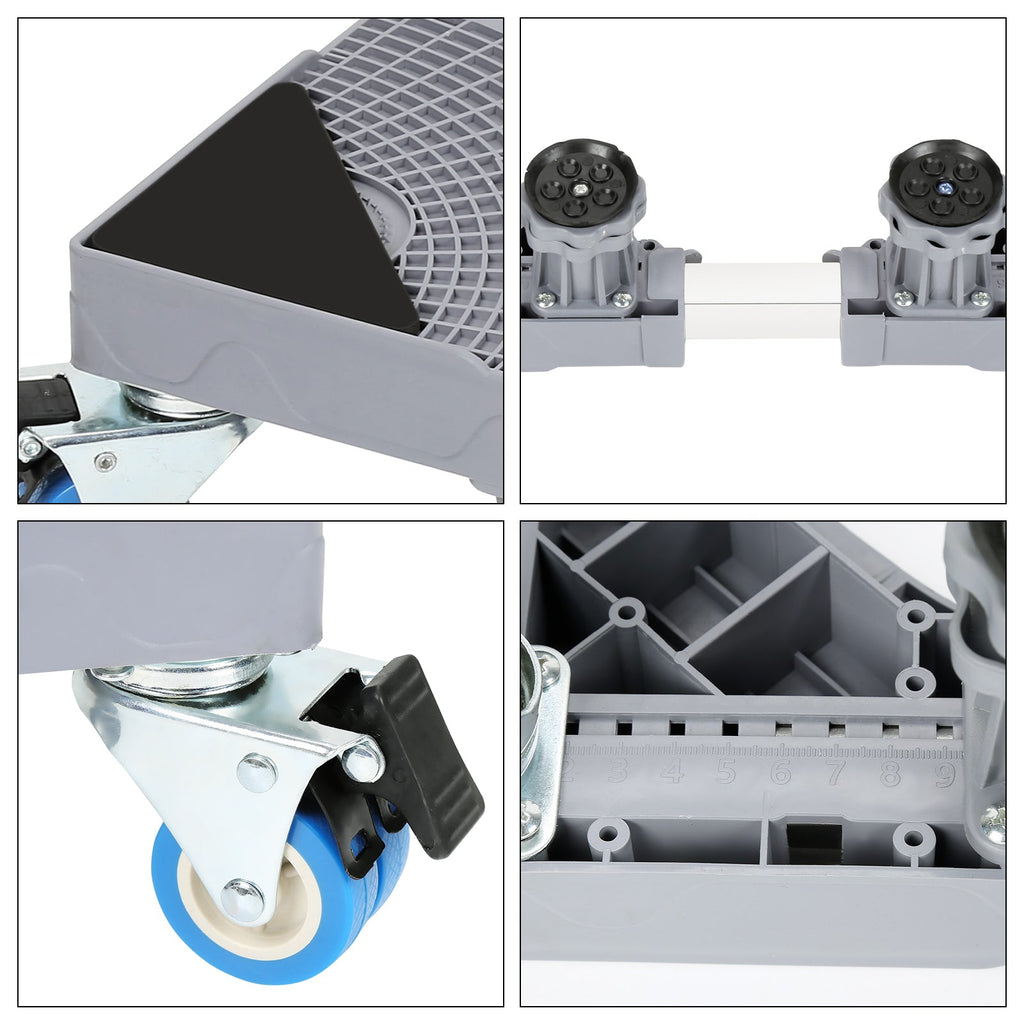 Cosmo Go Waschmaschine Sockel Untergestell mit 8 Füße & 4 Räder