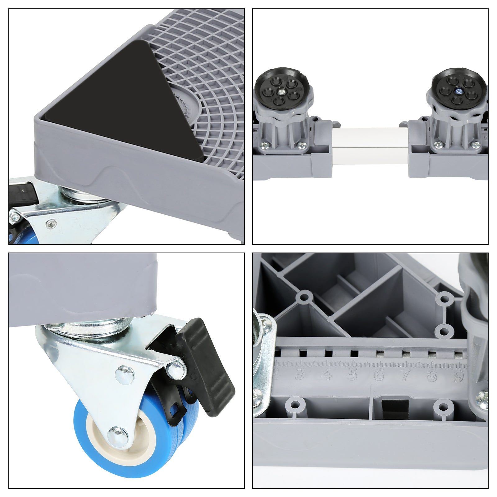 Cosmo Go Waschmaschine Sockel Untergestell mit 8 Füße & 4 Räder