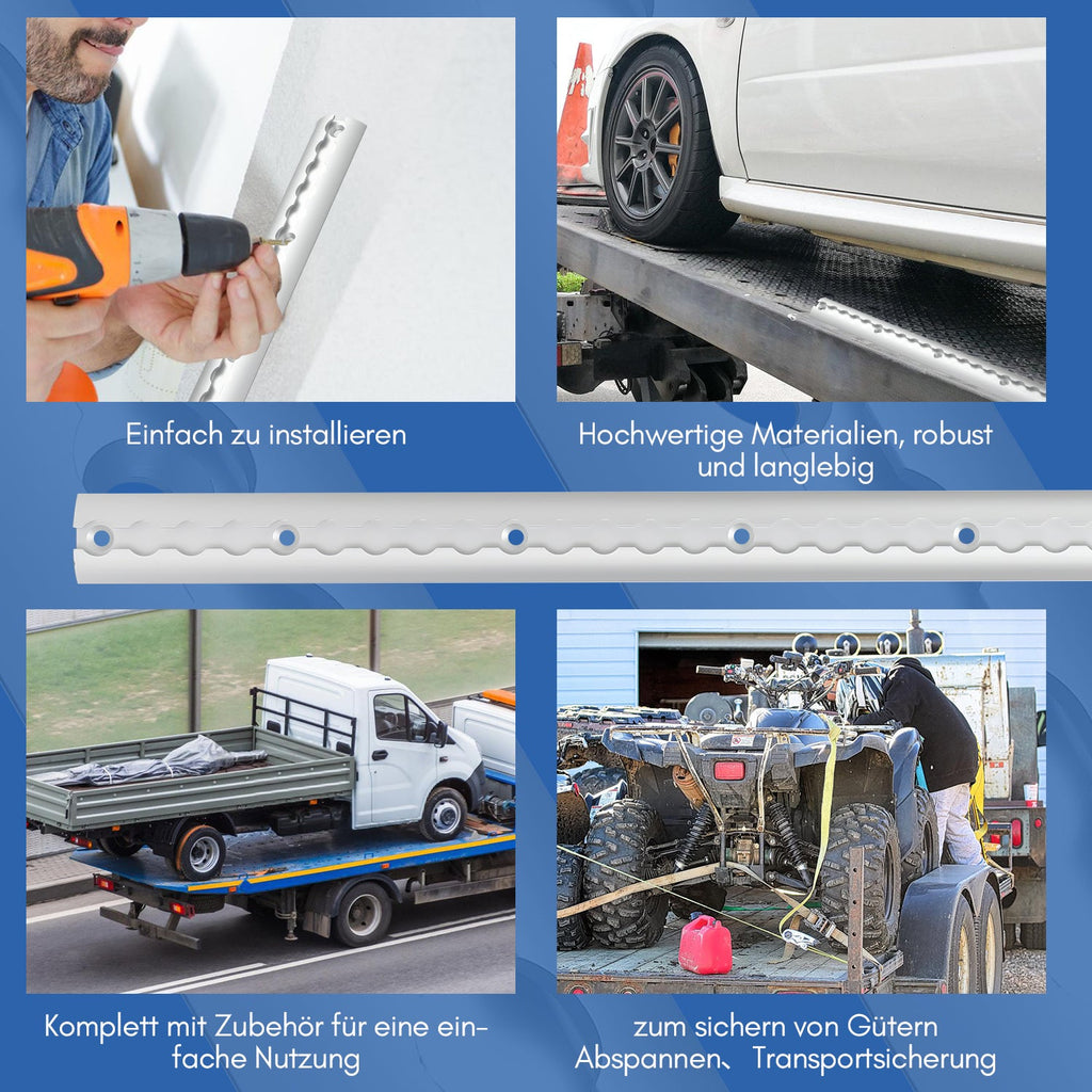 Cosmo Go Airlineschiene 4x 1m Aluminium für Wohnmobile und LKW