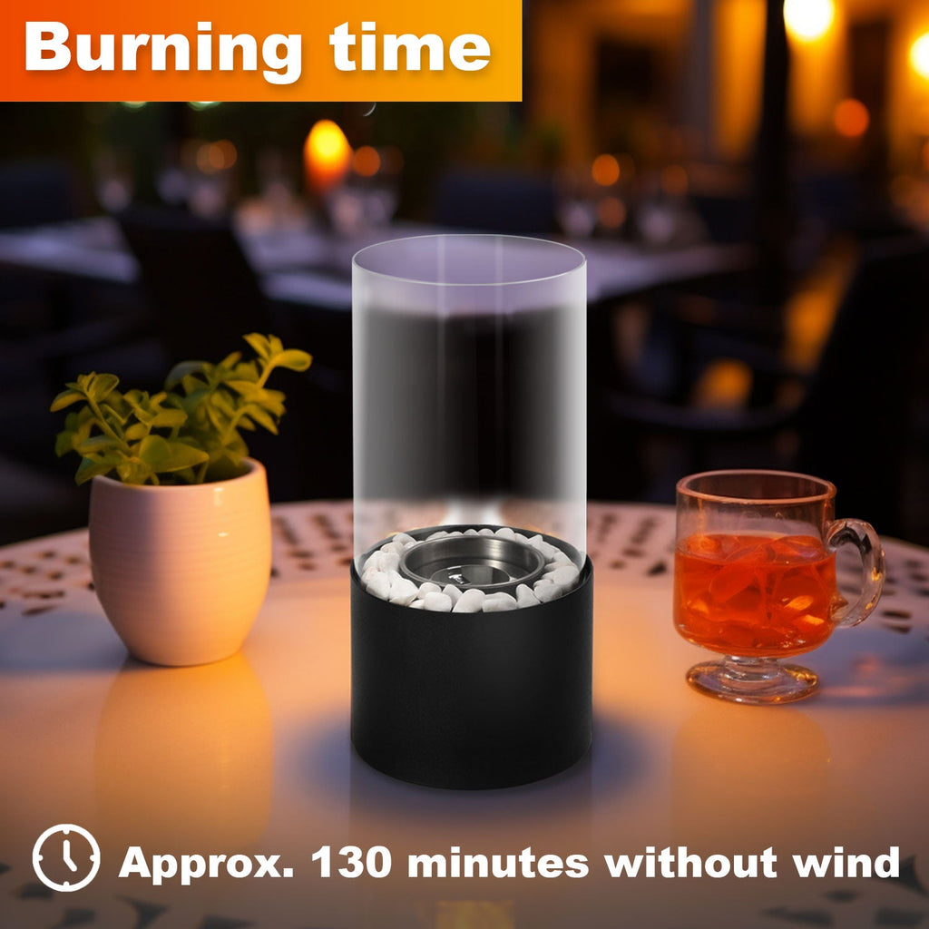 Table Fireplace Bioethanol Tabletop Fireplace Portable Round