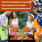 Cosmo Go BBQ Grillspieß Edelstahl Motor 4x Fleischnadel