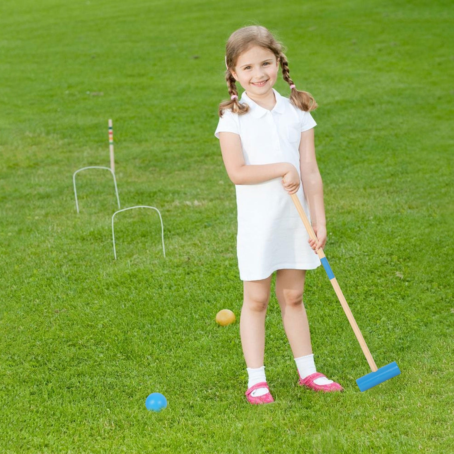 Cosmo Go Krocket Spiel 2-4 Spieler Croquet Set