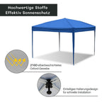 Cosmo Go Pop-Up Pavillon Gazebo mit Zentralverriegelung 3x3m
