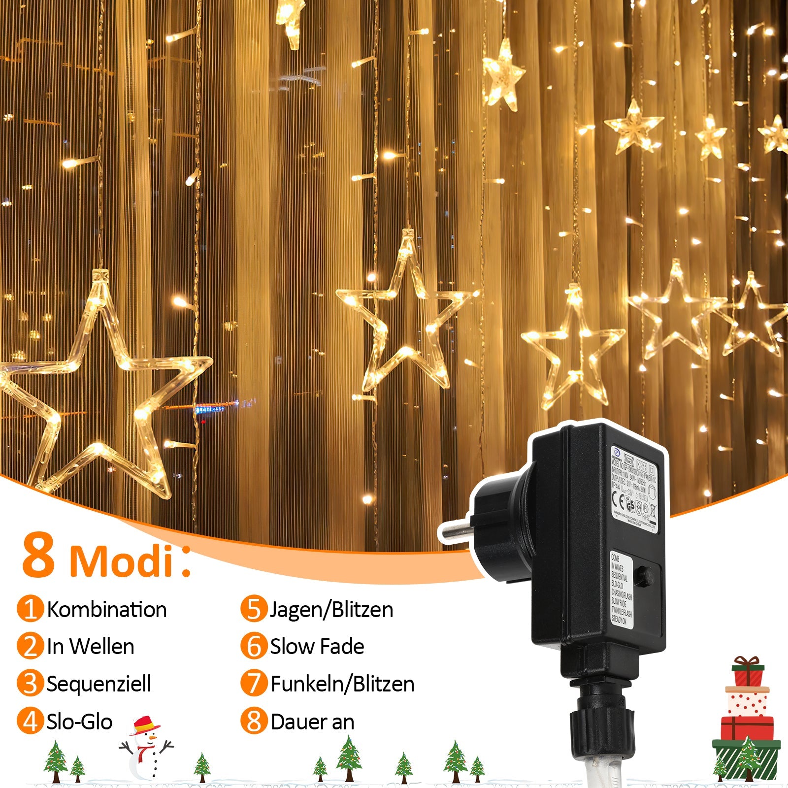 Cosmo Go Star LED Lichterkette Lichtervorhang