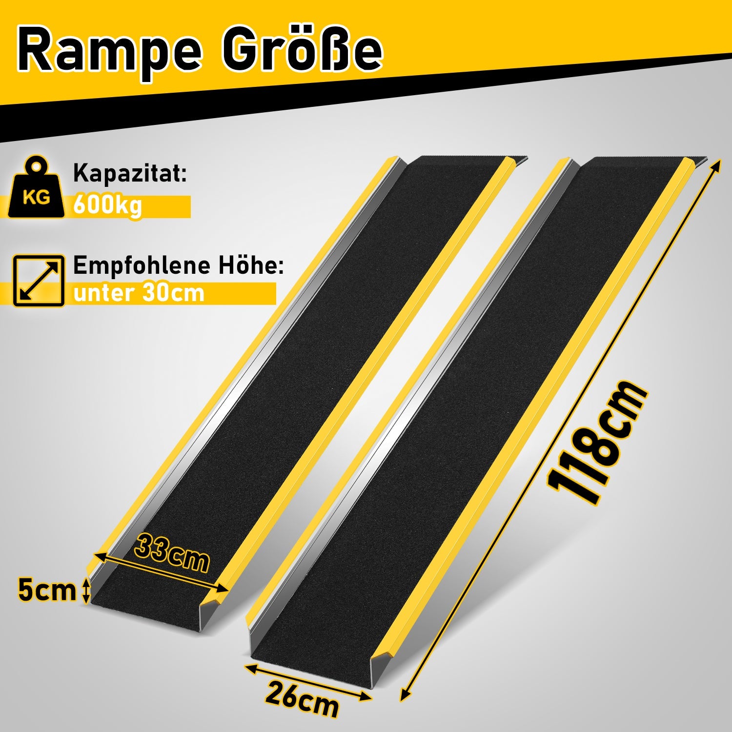 Cosmo Go Auffahrrampe Aluminium Auto Laderampe 2X