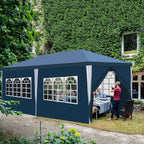Cosmo Go Pavillon 3x6m Partyzelt Wasserdicht mit Seitenteilen