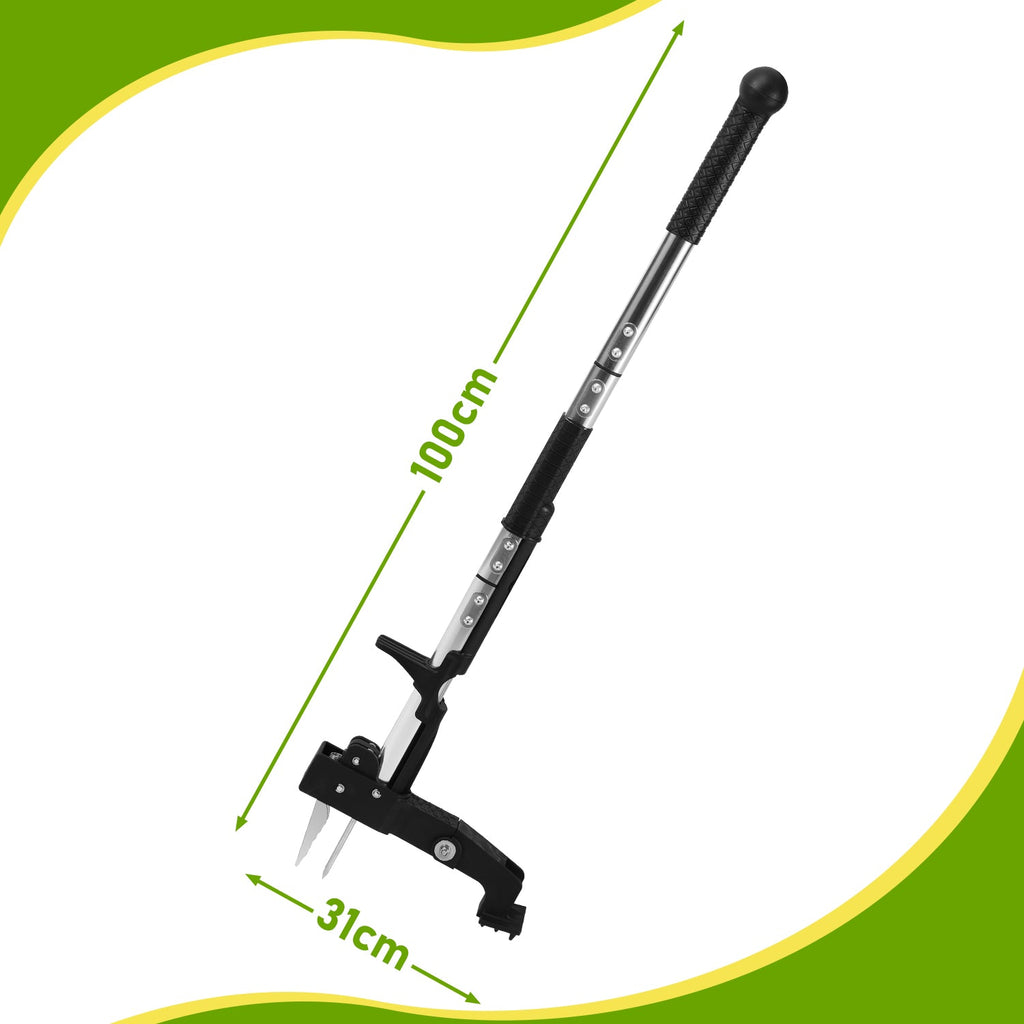 Cosmo Go Unkrautstecher Löwenzahnstecher mit Stiel,Auswerfer und Fußpedal