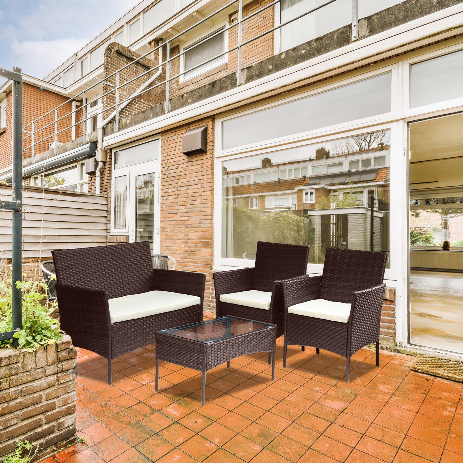 Cosmo Go Polyrattan Sitzgruppe Gartenmöbel Set