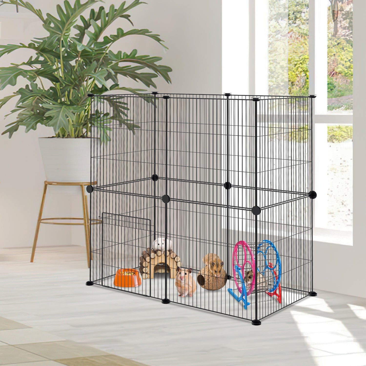 Cosmo Go Freigehege Laufgitter Kleintiere DIY 12/24Stück 35x35cm