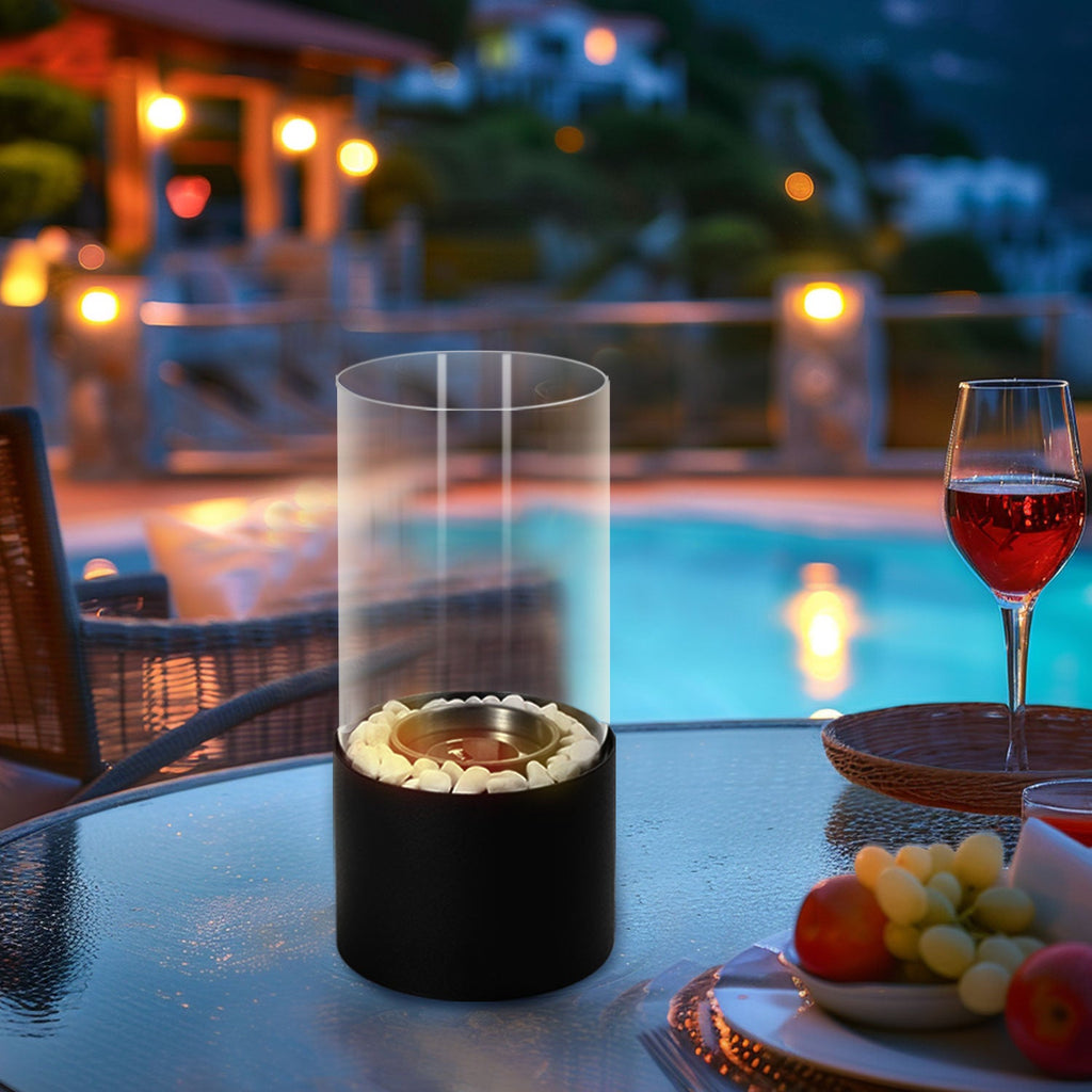 Table Fireplace Bioethanol Tabletop Fireplace Portable Round